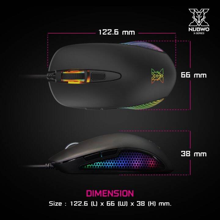 สินค้าขายดี-optical-mouse-nubwo-x-heracles-x53b-black-ใหม่-ประกัน-2-ปี-ที่ชาร์จ-แท็บเล็ต-ไร้สาย-เสียง-หูฟัง-เคส-ลำโพง-wireless-bluetooth-โทรศัพท์-usb-ปลั๊ก-เมาท์-hdmi-สายคอมพิวเตอร์