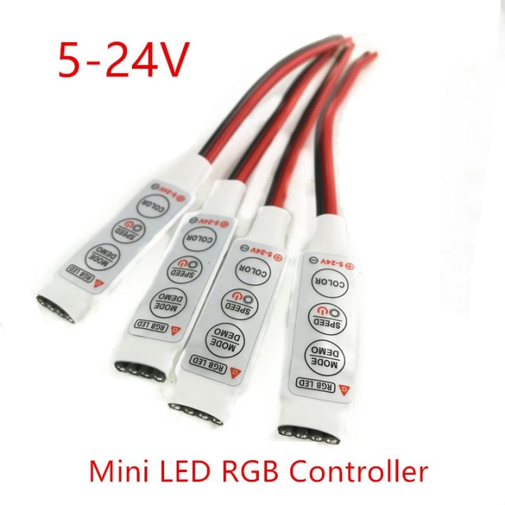 12a-5v-12v-24v-dc-ไดรเวอร์ควบคุมไฟหรี่-rgb-led-ขนาดเล็ก3ปุ่มสำหรับ-rgb-5050-3528-2835-5730-5630-3014ไฟเส้น-led-แบบ-smd