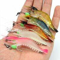 Pattaya กุ้ง เหยื่อตกปลา เรืองแสง ซิลิโคน นุ่ม สําหรับตกปลา 8 ซม. / 5 กรัม Lures &amp; Baits