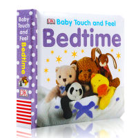 DK touch Book Baby Touch and feel: bedtime sleeping time English original picture book childrens early childhood English Enlightenment touch paperboard book cant be torn apart. Parents and children aged 0-3 read early education and wisdom