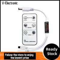 V-ELECTRONIC DC5-24V ตัวควบคุมไฟอินฟราเรด พร้อมรีโมทคอนโทรล โมโนโครม แถบไฟหรี่ LED ใช้งานได้จริง อุปกรณ์ติดตั้งไฟ แสงเวลา บาร์บาร์บาร์