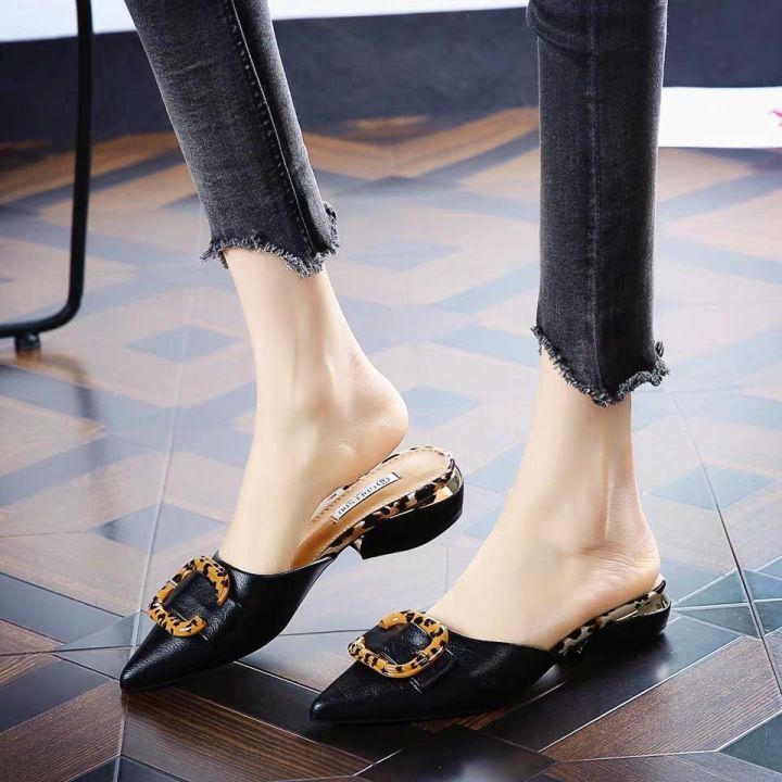 cod-sandal-for-woman-hot-sale-belt-buckle-baotou-low-heeled-flat-slippers-women-springsummer-2022-new-candy-color-pointed-toe-color-blocking-commuter-shoes-for-women