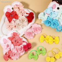 ❈❂▲ 10Pcs/Set Girl Cute Flower Bow Scrunchies Rubber Bands Children Sweet Hair Bands Hair Tie Kid Hair Accessories Baby Holiday Gift