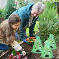 สวน Cloches สำหรับพืช Reusable Plant Bell Cover Connectable โปร่งใสพืชครอบคลุม12PCS Mini Greenhouse สำหรับ Season