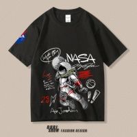 【Fastest Delivery】NASA Astronaut Print Short-sleeved T-shirt Uni Summer Fashion Round Neck T-shirt