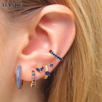 【hot】☋◊  TIANDE Gold Plated Clip Hoop Earrings for CZ Ear Cuff Womens Set 2022 Fashion Jewelry Wholesale