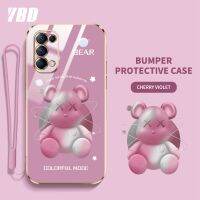 เคสโทรศัพท์ YBD สำหรับ OPPO Reno 5 Pro Reno 4 Pro Reno 6 Pro Reno 6Z Reno 3 Pro 4G A91 F15ค้นหา X2หมีรุนแรงการ์ตูนไล่ระดับสีนีโอเคสโทรศัพท์นิ่มโปร่งใสพร้อมเลนส์คลุมทั้งหมดกรอบป้องกันกล้อง