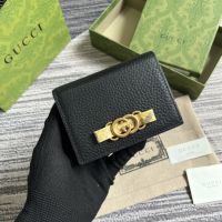 GUCCI GG กระเป๋าสตางค์ WALLET WITH INTERLOCKING G PYTHON BOW