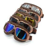 ☑▧ Vintage Motorcycle Goggles Multicolor Steampunk Goggles Off-road Sport Sunglasses For Harley Vintage Pilot