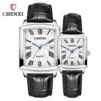 Casual couple watch Chenxi brand calendar quartz watch 079A Guangdong square belt watch 【QYUE】