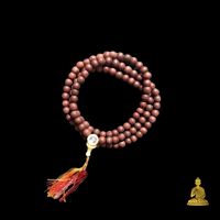 ประคำ 108 สร้อย ประคำไม้ หลวงพ่ออุตตมะ Vintage wood beads Mala 108 Beads Necklace Lp Uttama