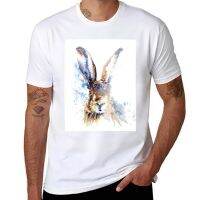 New Barley Hare - Watercolour T-Shirt customized t shirts hippie clothes clothes for men 4XL 5XL 6XL