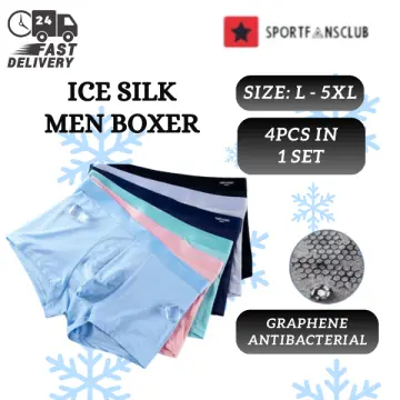 Cheap 4Pcs Boxers Ice Silk Man Underwear Boxer Graphene Men Underpants  Breathable Comfortable Men's Panties Ultrathin BoxerShorts Trunk