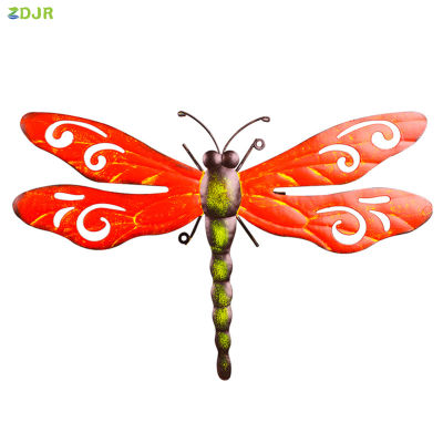 ZDJR จี้อุปกรณ์แขวนแมลงปอโลหะ3D สำหรับตกแต่งห้องนั่งเล่นในบ้าน