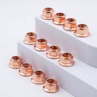 12Pcs M8 Copper Flashed Exhaust Manifold Nut 8mm Nuts High Temperature Nuts