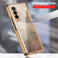 W22 Samsung Folding Screen Phone Case Galaxy Z Fold 3 5G 360°All-Inclusive Electroplating Cover Samaung Galaxy Z Fold 3 5G Cases