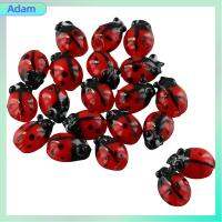 ADAM 20Pcs 20ชิ้นค่ะ ลูกปัดแก้วโคมไฟเต่าทองสีแดง รูปร่างเต่าทอง สีแดงสีขาว ลูกปัดแมลงทำมือรูปสัตว์ แมลงสัตว์ทำมือ ลูกปัดทำมือ ลูกปัดรูปสัตว์ งานหัตถกรรมเครื่องประดับ