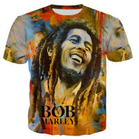 Bob Marley 3D พิมพ์เสื้อยืดแฟชั่น Casual Harajuku สไตล์แขนสั้นผู้ชายผู้หญิง Streetwear Hip Hop T เสื้อ Cool Tops Tees