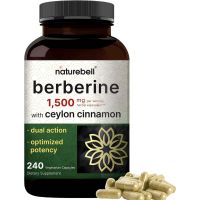 NatureBell Berberine 1500mg with Ceylon Cinnamon 240 Veggie Capsules