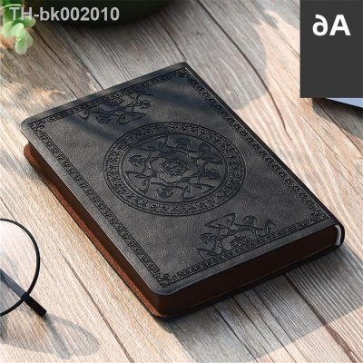 ▤▥ 2022 New Portable Vintage Pattern PU Leather Notebook Diary Notepad Stationery Gift