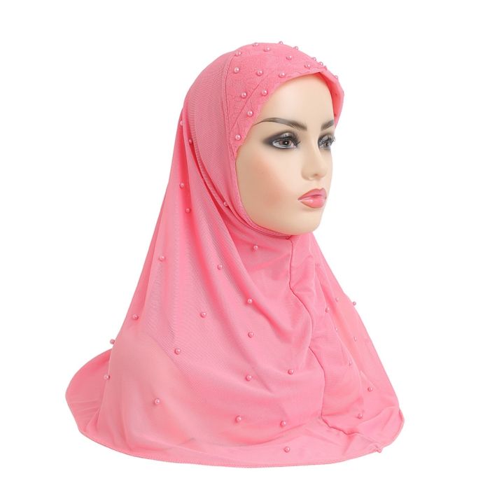 yf-beautiful-women-adults-hijab-two-layers-net-fabric-muslim-al-amira-with-beads-scarf-head-wrap-prayer-full-cover