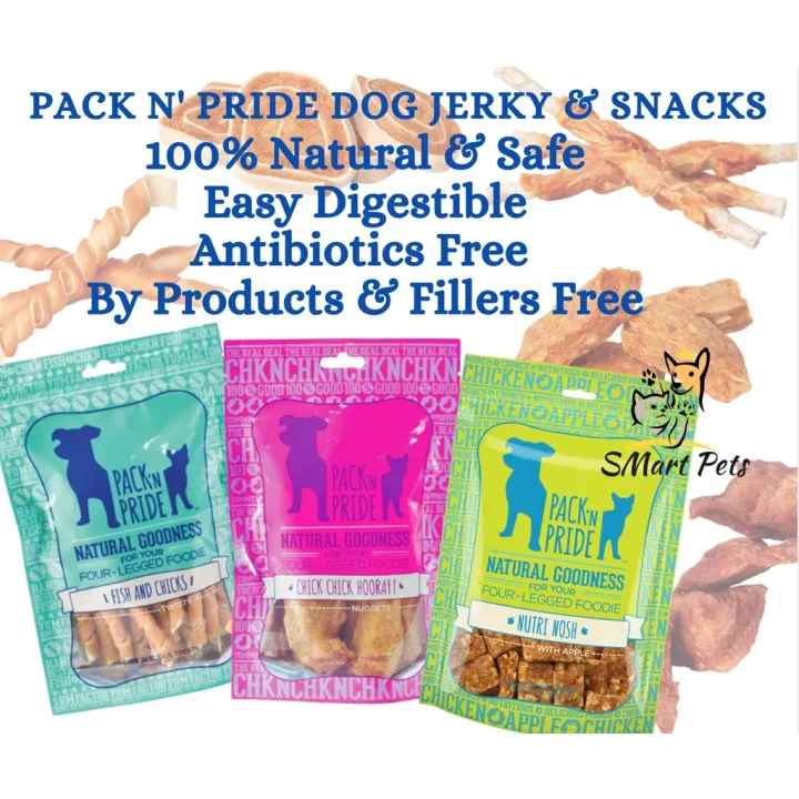 New Pack N' Pride All Natural Dog Jerky Treats Snacks♂ Lazada PH
