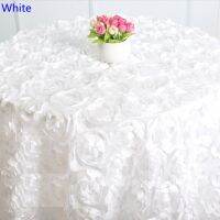 Wedding Rosette Table Cloth,white Colour Rosette Embroider Table Cover,for Wedding,ho And Restaurant Round Table