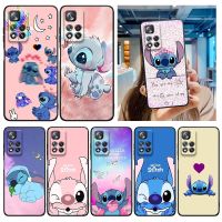 Cartoon Lilo Stitch Phone Case For Xiaomi Redmi Note 12 11E 11S 11 11T 10 10S 9 9T 9S 8 8T Pro Plus 5G Soft Black Cover