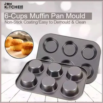 2pcs Silicone Jumbo Muffin Pan 6 Cup Giant Silicone Cupcake Pan