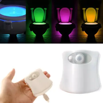 Colorful Toilet Bowl Lights Motion Sensor LED Toilet Nightlight Bathroom  Closestool Lights