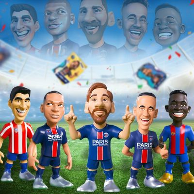 ZZOOI MINIX Collectible Figurines International Giant Club Football Star Series Messi Mbappe Neymar Collection Model Action Figures