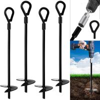 4Pcs 15 Inch Ground Anchor Outdoor Camping Tent Trampolines Trip Fixed Earth Anchor Protection Frame Stake Gardening Tools