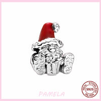 PAMELA 925 Sterling Silver Halloween Horror Skull Charm Pumpkin Beads DIY For Original Pandora Bracelet Holiday Jewelry Gift