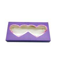 New Eyelash Box Eyelash Packaging Box Bulk Wholesale Double Heart Open Window 25mm Eyelash Packaging with logo