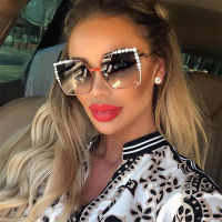 【Cw】oversized Square Sun glasses LADIES 2023 New Luxury Pearl sunglasses Women nd designer Fashion Shades Big Square