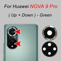 กระจกกล้องถ่ายรูปด้านหลังด้านหลังสำหรับ Huawei Nova 9 SE 9 Pro ชิ้นส่วนที่เปลี่ยนฝาครอบกระจกเลนส์กล้องถ่ายรูปสติกเกอร์ติดกาวอะไหล่ทดแทน