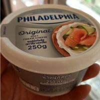 อาหารนำเข้า? Philadelphia Cream Cheese Cream Cheese KPHILADELPHIA CREAM CHEESE Light Or Original 250gOriginal