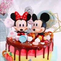 【คุณภาพสูง】ฟิกเกอร์ Mickey Minnie สําหรับตกแต่งเค้กวันเกิดเด็ก