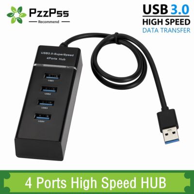 PzzPss 4พอร์ต USB ไฮสปีดฮับความเร็วสูง4พอร์ต USB ขยายได้หลายฮับตัวแยกสำหรับพีซีตั้งโต๊ะแล็ปท็อปอะแดปเตอร์ USB ฮับ2.0