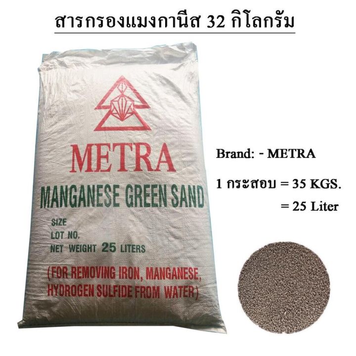 สารกรองน้ำแมงกานีสยี่ห้อกรีนแซนด์เมตตร้าGreenSandMetra