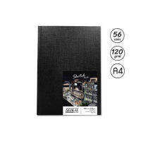 สมุดสเก็ตซ์ปกดำ SEIKAI 120g บรรจุ 56แผ่น #SE021010 A4 (Sketchbook)