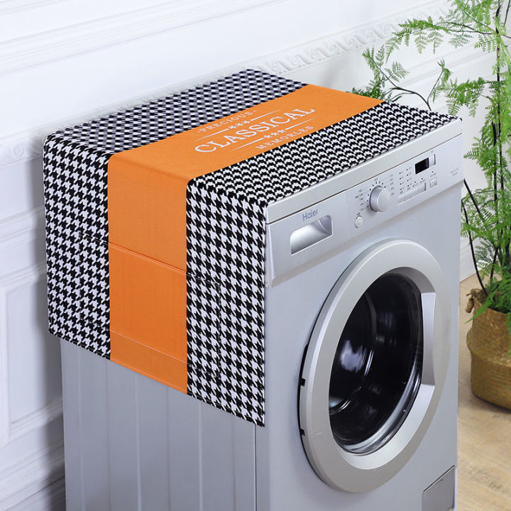 m-q-s-ผ้าคลุมเครื่องซักผ้า-ผ้าคลุมกันฝุ่น-ผ้าปูโต๊ะกันน้ำผ้าลินินยุโรปเหนือฝาครอบเครื่องซักผ้าฝาครอบไมโครเวฟผ้าเช็ดตัว
