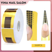 VINANAILSALON ฟอร์มต่อเล็บเจล/อะคริลิค 500ชิ้น ฟอร์มต่อเล็บ ฟอร์มต่ออะคริลิค ฟอร์มต่อเล็บ 500 ชิ้น NG18