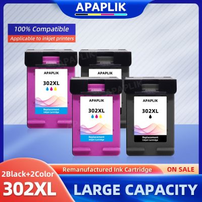APAPLIK 302 Ink Cartridge Replacement For HP 302 302XL Deskjet 1110 2130 For HP302XL Envy 4520 NS45 Officejet 3630 3639 5200