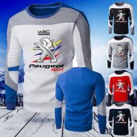 [In stock] 2023 design Peugeot Sport Old Rally Car Mens  Casual Long-sleeved Patchwork Long sleeved s The Color Stitching Hedging Sports Pullover Sweatshirts Long sleeved  Long sleeved t shirt ，Contact the seller for personalized customization of the name