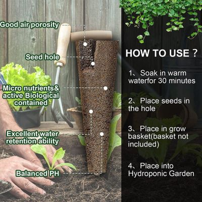 ；【‘； 50Pcs Planting Sponge Hydroponic Grow Sponge Seed Starter Seedling Grow Plug Hydroponic Starter Water Cultivation Tool