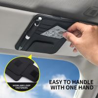 Car Sun Visor Point Organizer Storage Pocket Pouch Bag IC Card Glasses Storage Holder Clip Stowing Tidying Leather Car Sun Visor Storage Glasses Organizer Bill Auto Car Accessories