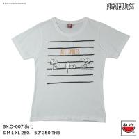 แตงโม (SUIKA) เสื้อยืดคอกลมแขนลายลิขสิทธิ์ SNOOPY (SN.O-007)