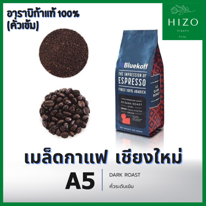 เมล็ดกาแฟไทย-อาราบิก้า100-คั่วเข้ม-a5-จากเชียงใหม่-เมล็ดกาแฟ-เกรดพรีเมี่ยม-คั่วสดใหม่-ปริมาณ-250กรัม