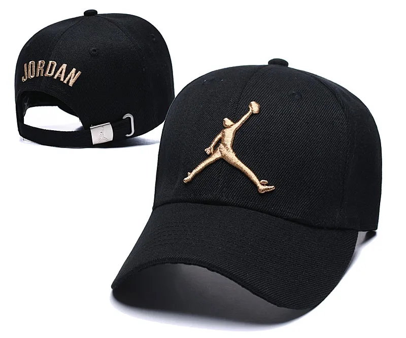 Latest pack of 1 black jordan cotton adjustable baseball summer sports cap  for men women girls